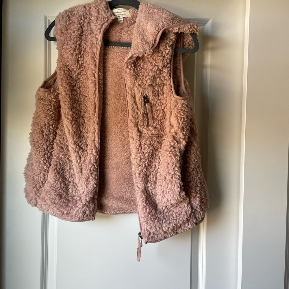 Weatherproof Vintage Mauve Fuzzy Vest